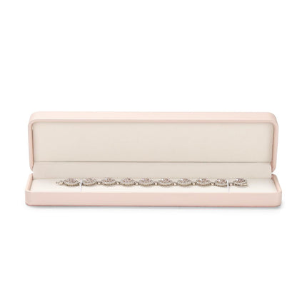 Pink PU Leather Jewelry Gift Box for Necklace Long Chain Jewelry Necklace Long Chain Gift Box, for Wedding, Engagement (only box)