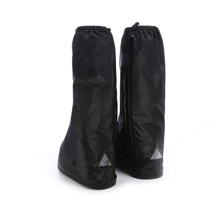 Black Waterproof Rain Boot Shoe Cover, Covers Rain Boot Foldable Non-Slip Protective Overshoes for Rainy Day, Hiking, Outdoor (1 Pair，M)
