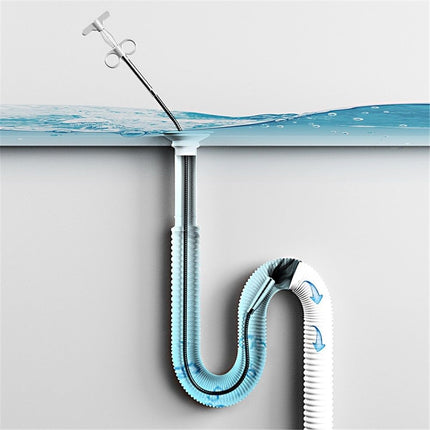 Drain Snake, Drain Clog Remover - Gutter Cleaning Tools Drain Cleaner for Toilet Sewer Shower Kitchen Bathroom Tub Clogged Drains Opener Cleaning Tool (63 inch)