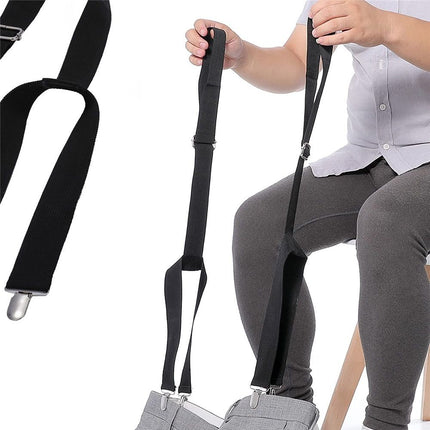 a pair Pants Wearing Assist Clip and Pull Dressing Aids Tool Device No Need Bend for Elderly Disabled Pregnant Injuries Pants Helper（black)