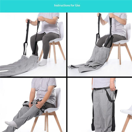 a pair Pants Wearing Assist Clip and Pull Dressing Aids Tool Device No Need Bend for Elderly Disabled Pregnant Injuries Pants Helper（black)