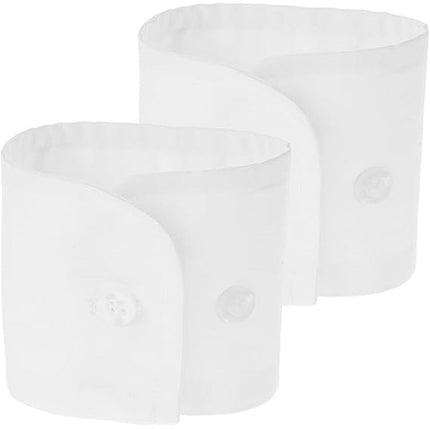 2 Pair Wrist Cuffs for Women Detachable Shirt False Sleeves Fake Hand Sleeves Garment Decorated Accessories for Suit Blouse Coat White