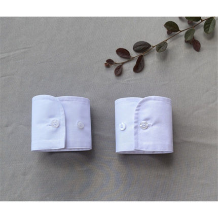 2 Pair Wrist Cuffs for Women Detachable Shirt False Sleeves Fake Hand Sleeves Garment Decorated Accessories for Suit Blouse Coat White