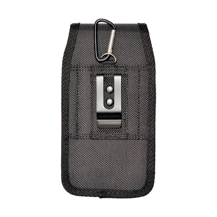 Heavy Duty Oxford cloth Phone Holster with Belt Clip, Case-Friendly Rugged Cell Phone Pouch for Men, Black（4.5-5.0 inches）