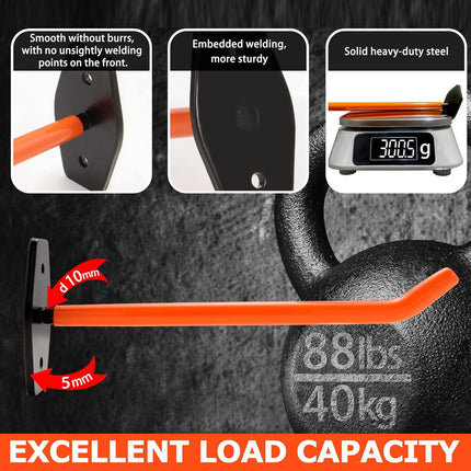 4 PCS Garage Hooks Heavy Duty Wall Mount, Tire Storage System with Anti-Slip Coating, Hang Heavy Tools for up , for Bikes, Ladders, Chairs and Bulky Tools