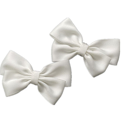 4Pcs Bow Shoe Clips Removable Shoe Buckles Decorative Shoes Accessories for Women Wedding party（white, not including the shoes）