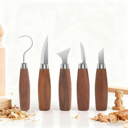 Wood Carving Kit Kit Wood Carving Tools Set for DIY Crafts for Wood DIY Beginners,Carving Kit for Beginners (Brown)