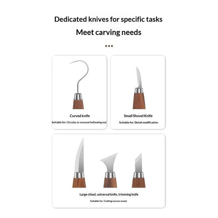 Wood Carving Kit Kit Wood Carving Tools Set for DIY Crafts for Wood DIY Beginners,Carving Kit for Beginners (Brown)