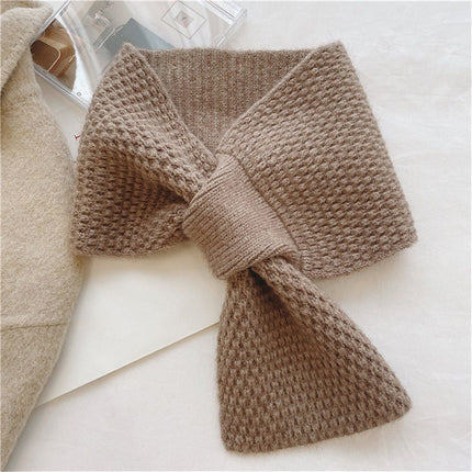 Winter Knit Warm Scarves Thick Scarf Cold Weather Soft Neck Warmer for Women Men, Shawl Neck Collar Breathable Warmer Cold Weather (khaki)