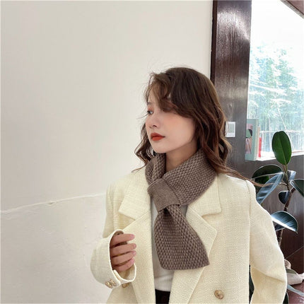 Winter Knit Warm Scarves Thick Scarf Cold Weather Soft Neck Warmer for Women Men, Shawl Neck Collar Breathable Warmer Cold Weather (khaki)