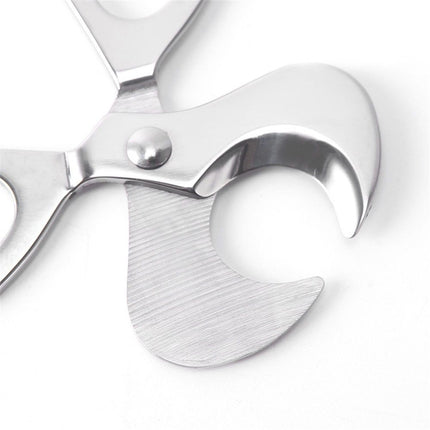 Cigar Scissors Cutter,Stainless Steel Guillotine Double Blade Straight Cut Scissors (Silver) for Cigars