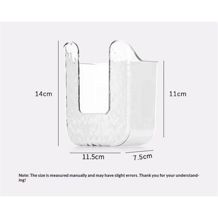2 Pcs Bathroom Toilet Wall-Mounted Wet Wipes Dispenser Kitchen Wipes Wall Mount Storage Box (Transparent White)