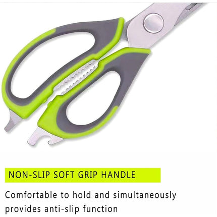 2 pack Kitchen Scissors All-Purpose Heavy Duty, Poultry Shears with Strong Magnet Knife Holder, Stainless Steel Removable Safe Blade, Kitchen Shears For Food, Cutting Meat, Herbs, Poultry, Bones