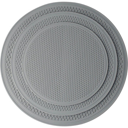 8 10 12 Inch Microwave mat, Multi-Purpose Hot Pad,Pot Holder,Baking,Drying, Silicone mats for Microwave,Dishwasher Safe - Splatter Guard, Set of 3,Grey