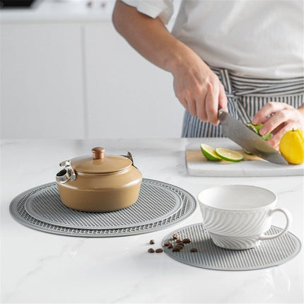 8 10 12 Inch Microwave mat, Multi-Purpose Hot Pad,Pot Holder,Baking,Drying, Silicone mats for Microwave,Dishwasher Safe - Splatter Guard, Set of 3,Grey