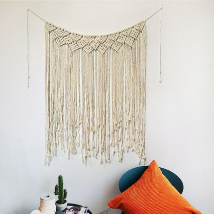 Home Decor Wall Hanging Woven Tapestry Bedroom Curtain Fringe Banner Room Wall Decor for Bedroom Living Room Decoration 100*115cm