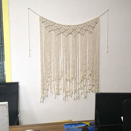 Home Decor Wall Hanging Woven Tapestry Bedroom Curtain Fringe Banner Room Wall Decor for Bedroom Living Room Decoration 100*115cm
