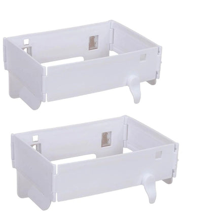 2 pack Foldable Trash Bag Holder, Hanging Waste Garbage Can Rack Closure Waste Bag Hanger Racks with Fixing Snap for Kitchen Cabinets Doors