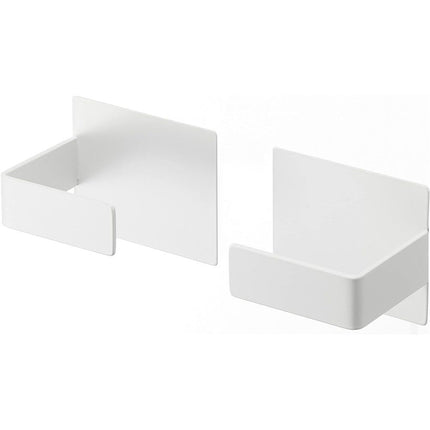 Magnetic Holding Type Kitchen Paper Holder, White, Approx. W 3.9 x D 3.9 x H 3.9 inches (10 x 7.5 x 10 cm) (Per One), Plate, Large Type Compatible