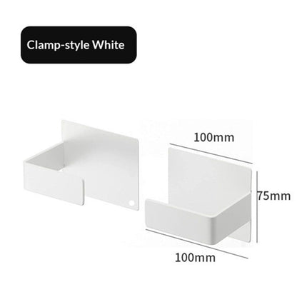 Magnetic Holding Type Kitchen Paper Holder, White, Approx. W 3.9 x D 3.9 x H 3.9 inches (10 x 7.5 x 10 cm) (Per One), Plate, Large Type Compatible