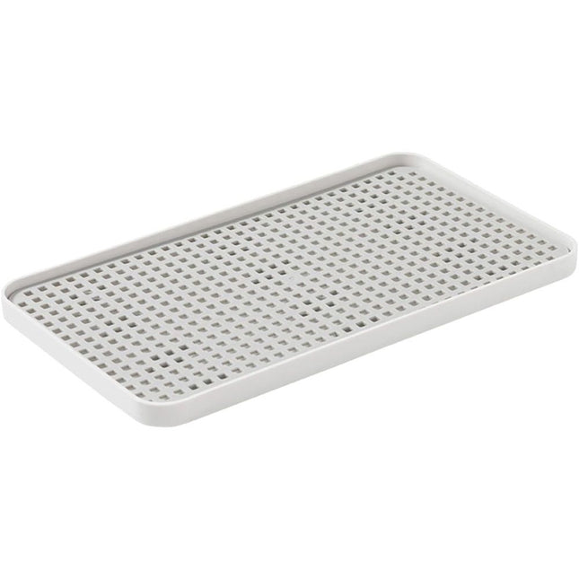 2-Tier Drain Tray for Kitchen Counter, Detachable Plastic Dish Drainer Drying Rack, Multi-Functional Tea/Fruit/Vegetable Drain Board Caddy