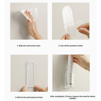4 pack Electric Toothbrush Holder for Bathroom, Wall-Mounted Toothbrush Stand , Compact Bathroom Caddy for Electric Toothbrushes（only boxs）