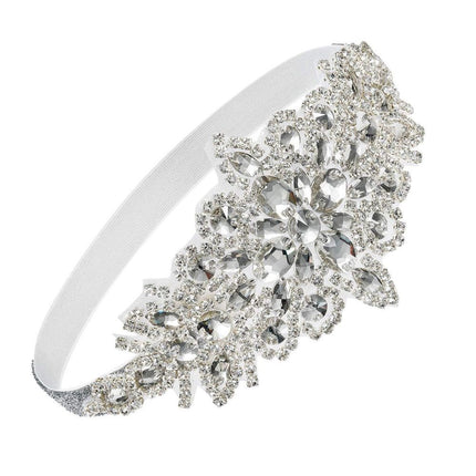 Rhinestone Flapper Headband-Elastic Headpiece, Great Hair Accessories for Women, Handmade crystal bead elastic headband