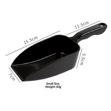 PP Plastic Utility Ice Scoop. black, Multipurpose Large Scooper for Everyday Tasks in Greenhouse, Garden & Home