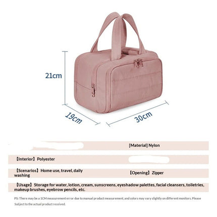 Travel Toiletry Bag – Large Capacity Makeup Organizer, Wet/Dry Separation – Ideal for Business Trips, Gym, Family Vacation, Camping