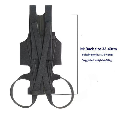 Dog Back Brace for Small Dogs - Adjustable Spinal Stability Brace, Comfortable for Senior or Less Mobile Small Dogs, Black M