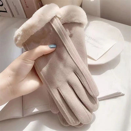 Women's Winter Gloves with Cuffs - Soft, Warm, Touchscreen, Winter Gloves Soft Warm Touchscreen Gloves（khaki）