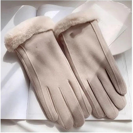 Women's Winter Gloves with Cuffs - Soft, Warm, Touchscreen, Winter Gloves Soft Warm Touchscreen Gloves（khaki）
