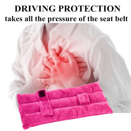 Seat Belt Pillow Post Surgery- Seatbelt Pillows for Post-Surgery, Chemo Port Pillow for Seat Belt, Port Pillows for Chemo Patients Seatbelt, Seatbelt Cushion for Heart Surgery Recovery（rose pink）