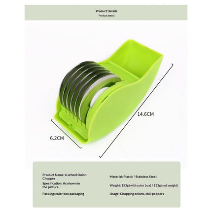 2 pack Herb Roller Mincer, Manual Hand Scallion Chive Mint Cutter with 6 Stainless Steel Blade Kitchen vegetable chop