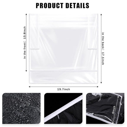 4 pack Barber Chair Cover Protector, Clear PVC Salon Chair Cover, Hairdressing Chair Back Stitched Cover Durable Easy Clean Covers Prevents Damage for Hair Salon Spa Office Chairs（Only transparent cover）