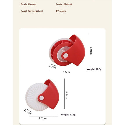 Set of 4,Pastry Wheel Decorator and Cutter, Beautiful Pie Crust, Rolled Pastry Pie Crimper, Baking & Cooking Tool for Apple Pie Crust or Ravioli Pasta