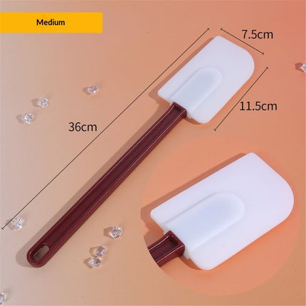 High Heat Resistant Silicone Heavy Duty Spatula/Food Scraper 14-Inch Red Handle for Baking/Cooking/Mixing Dishwasher Safe