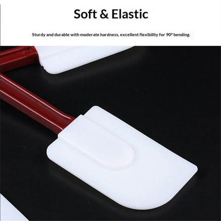 High Heat Resistant Silicone Heavy Duty Spatula/Food Scraper 14-Inch Red Handle for Baking/Cooking/Mixing Dishwasher Safe