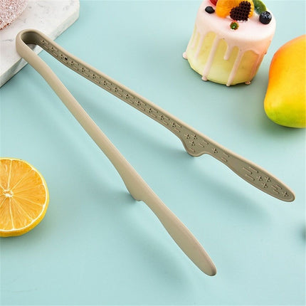 2 Pack Mini Silicone Toaster Tongs, Anti-Slip,Non-Scratch mini tongs 11 inch silicone tongs - Modern khaki