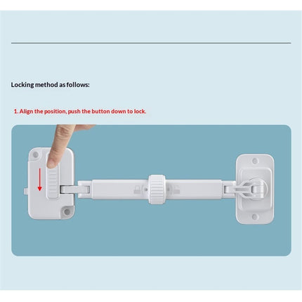 2 Pack Child Proof Window Restrictor, Adjustable Baby Safety Window Lock, Window Safety Locks for Toddlers & Pets, Easy to Install Suitable for Door, Washing Machine, Cat Door (White)