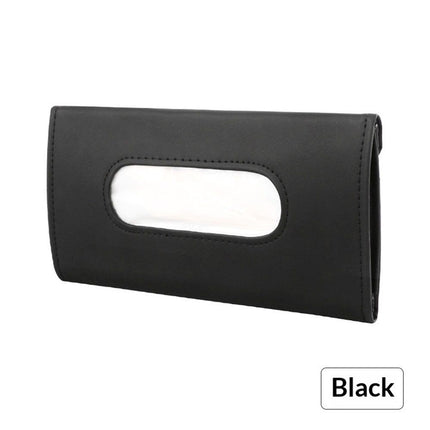 2 pack Car Visor Tissue Holder, Sun Visor Napkin Holder Backseat Tissue Case, Premium Car Tissue Box for car, Vehicle (Black)