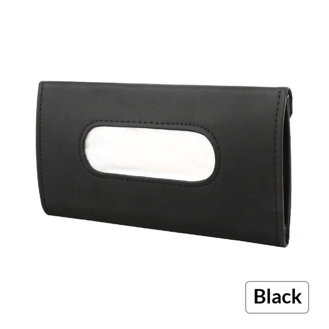 2 pack Car Visor Tissue Holder, Sun Visor Napkin Holder Backseat Tissue Case, Premium Car Tissue Box for car, Vehicle (Black)