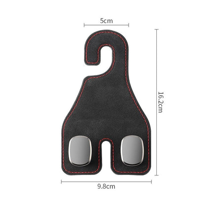 Car Seat Headrest Hooks - 2 Pack Universal Car Purse Hook, Car Bag Purse Holder with Double Hooks for Handbags, Grocery Bags, Bottles, Phones