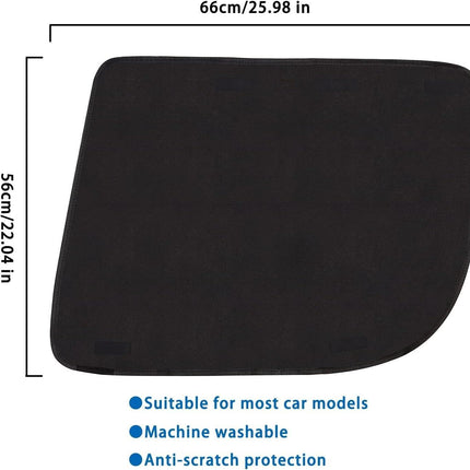 A pair Dog Car Door Protector, Anti-Scratch Car Door Cover from Dog Scratching, Durable Pet Window Guard for Vehicle Truck SUV Universal Fit Machine Washable, black