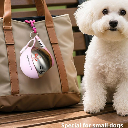 Blue Floral Print Xiaoman Portable Pet Water Bottle