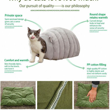 Cat Nest Green 50×40×38cm