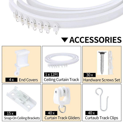 Curtain Track 3M [Including Accessories]