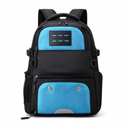 Unisex Sports Basketball Backpack Blue Water-Resistant Large Capacity Soccer Bag Separate Shoe Compartment Gym Travel Amazing Shopping
