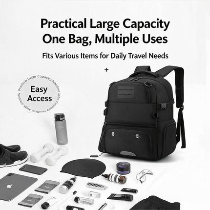 Black Ball Holder Backpack with Shoe Pocket Unisex Outdoor Football Training Rucksack Water-Repellent Daypack for Gym Amazing Shopping