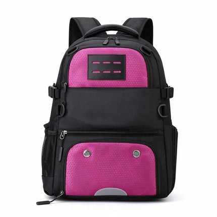 Unisex Rose Red Basketball Training Rucksack Fit Ball & Shoes Vented Back Panel Water-Repellent Outdoor Sports Daypack Amazing Shopping